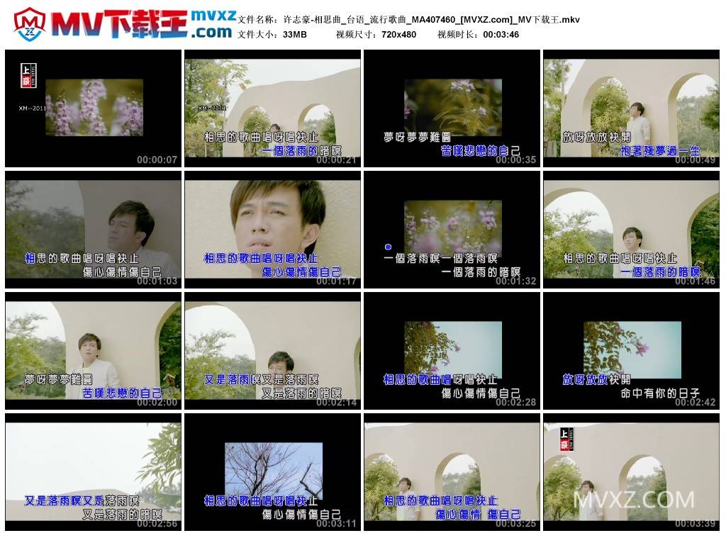 许志豪-相思曲_台语_流行歌曲_MA407460